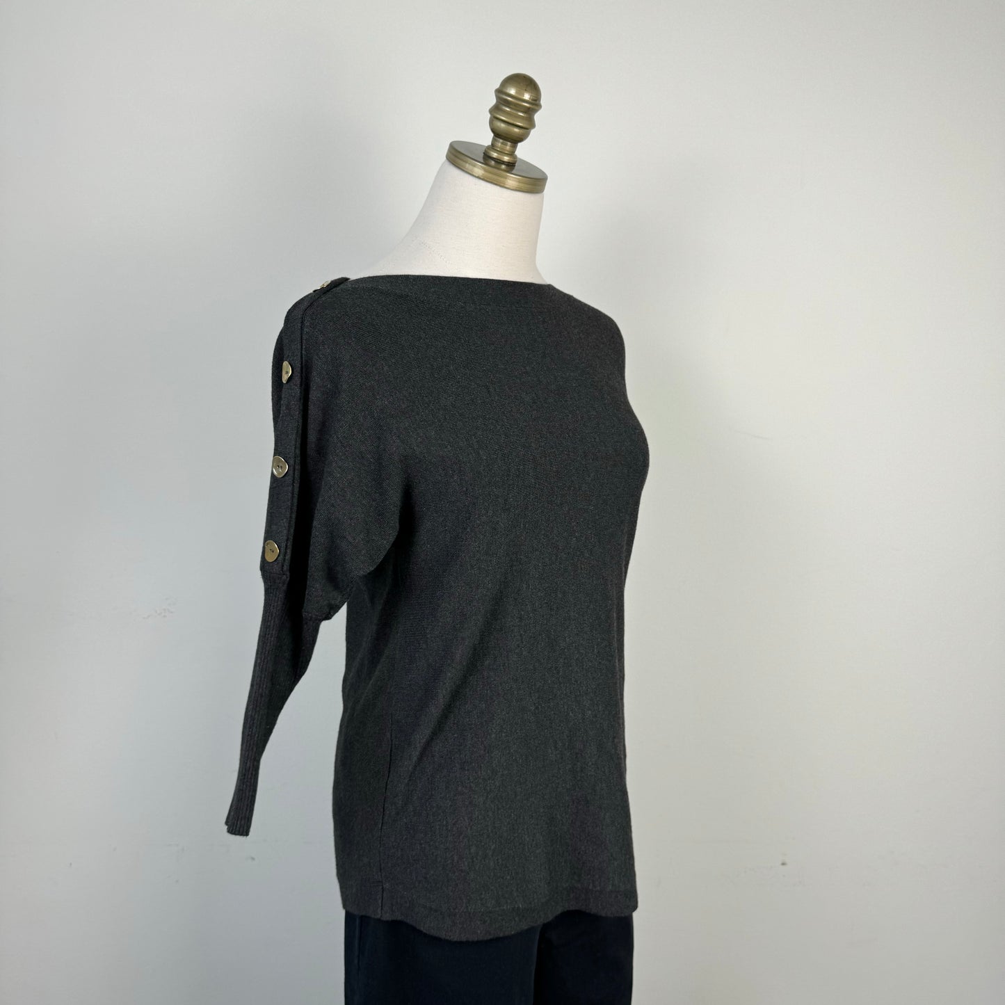 Dark Grey Dolman Sweater