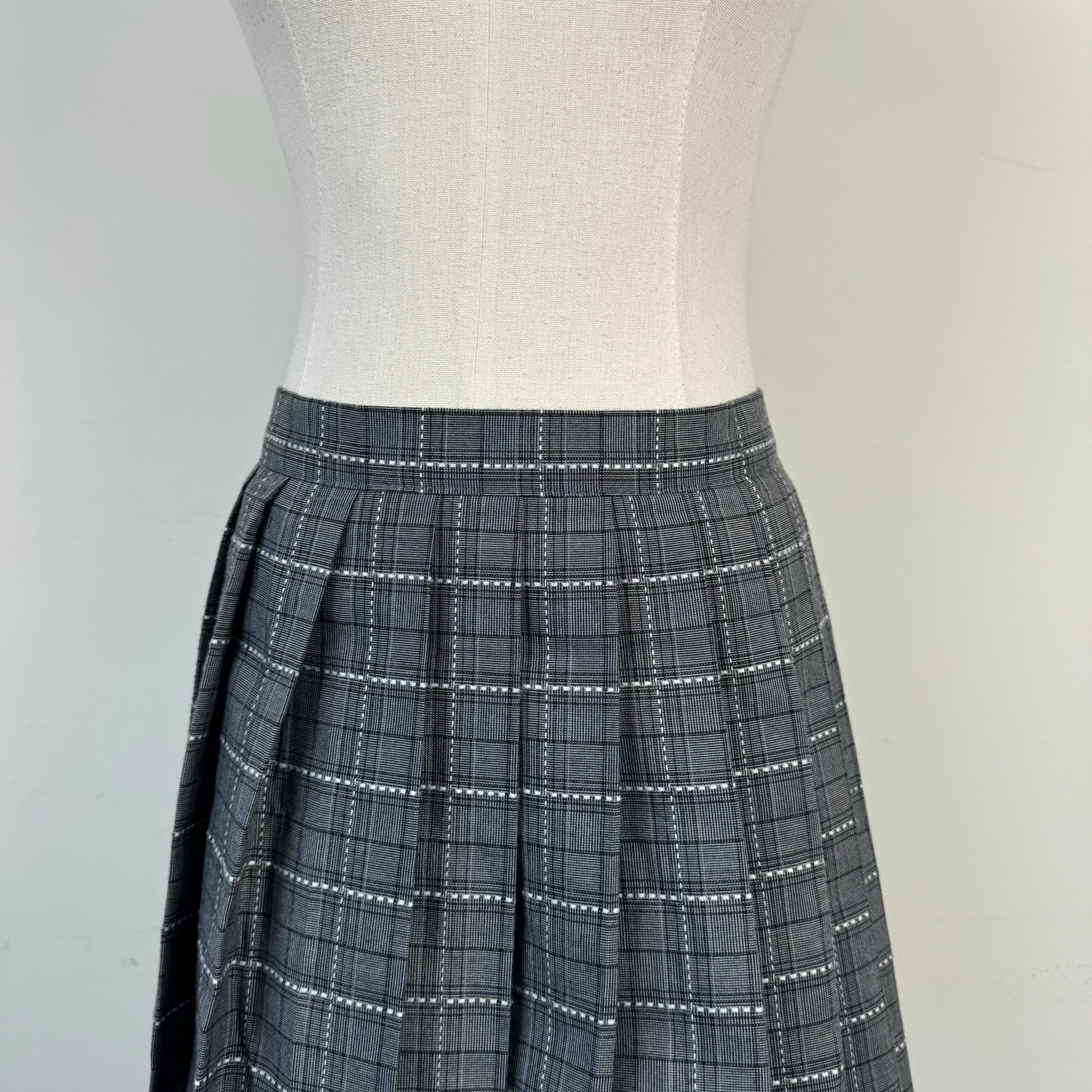 Plaid Pleated Mini Skirt