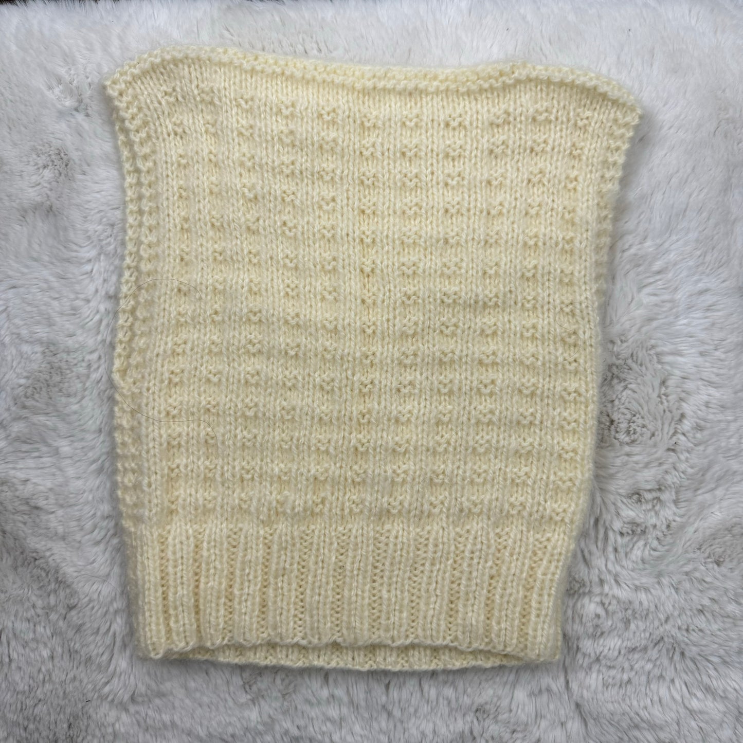 Handmade Cream Knit Vest