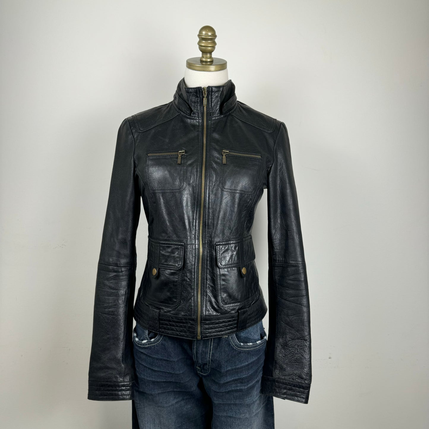 Black Fitted Moto Jacket
