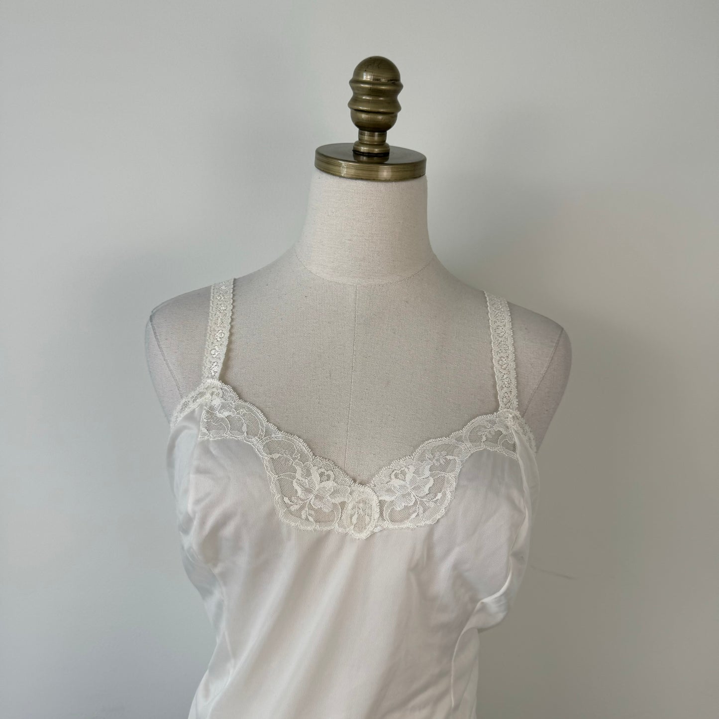 Vintage Cream Lace Trim Top