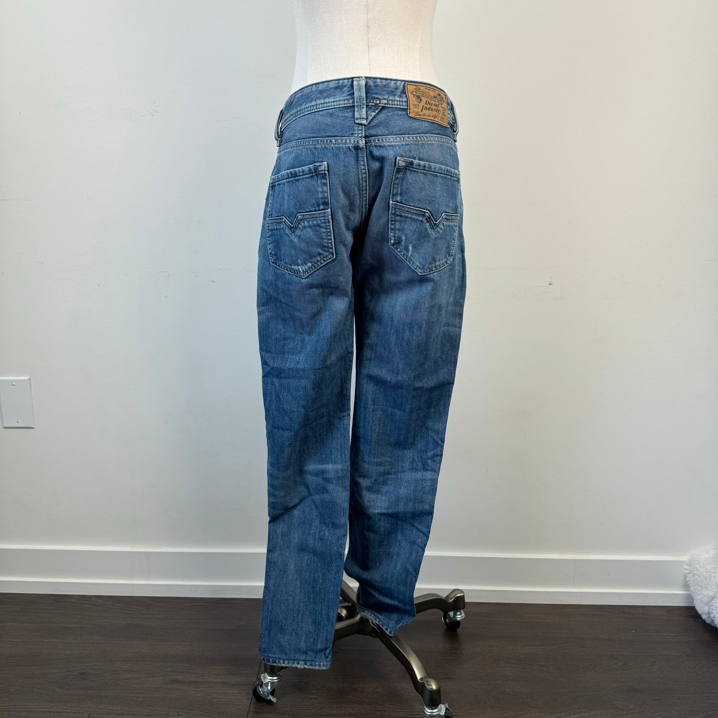 Diesel Distressed Slim-Straight Cut Jeans