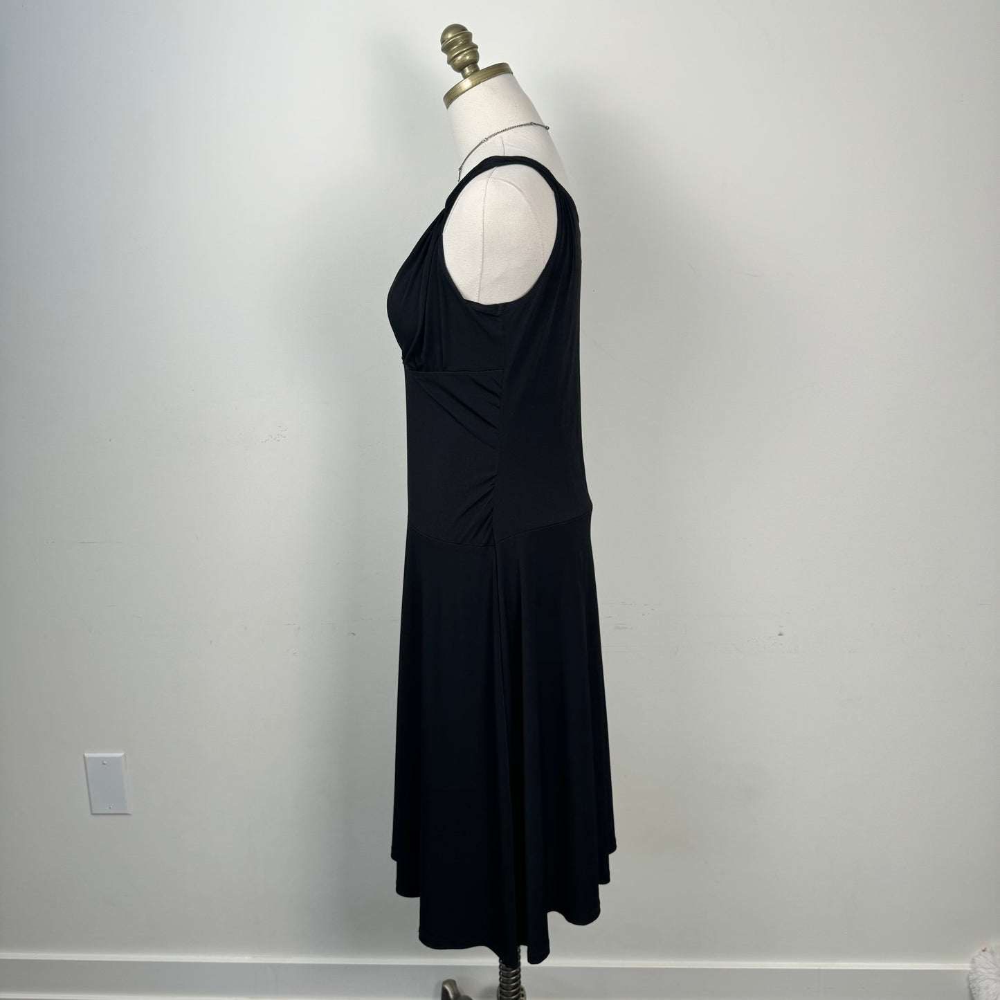 Vintage Black Babydoll Midi Dress