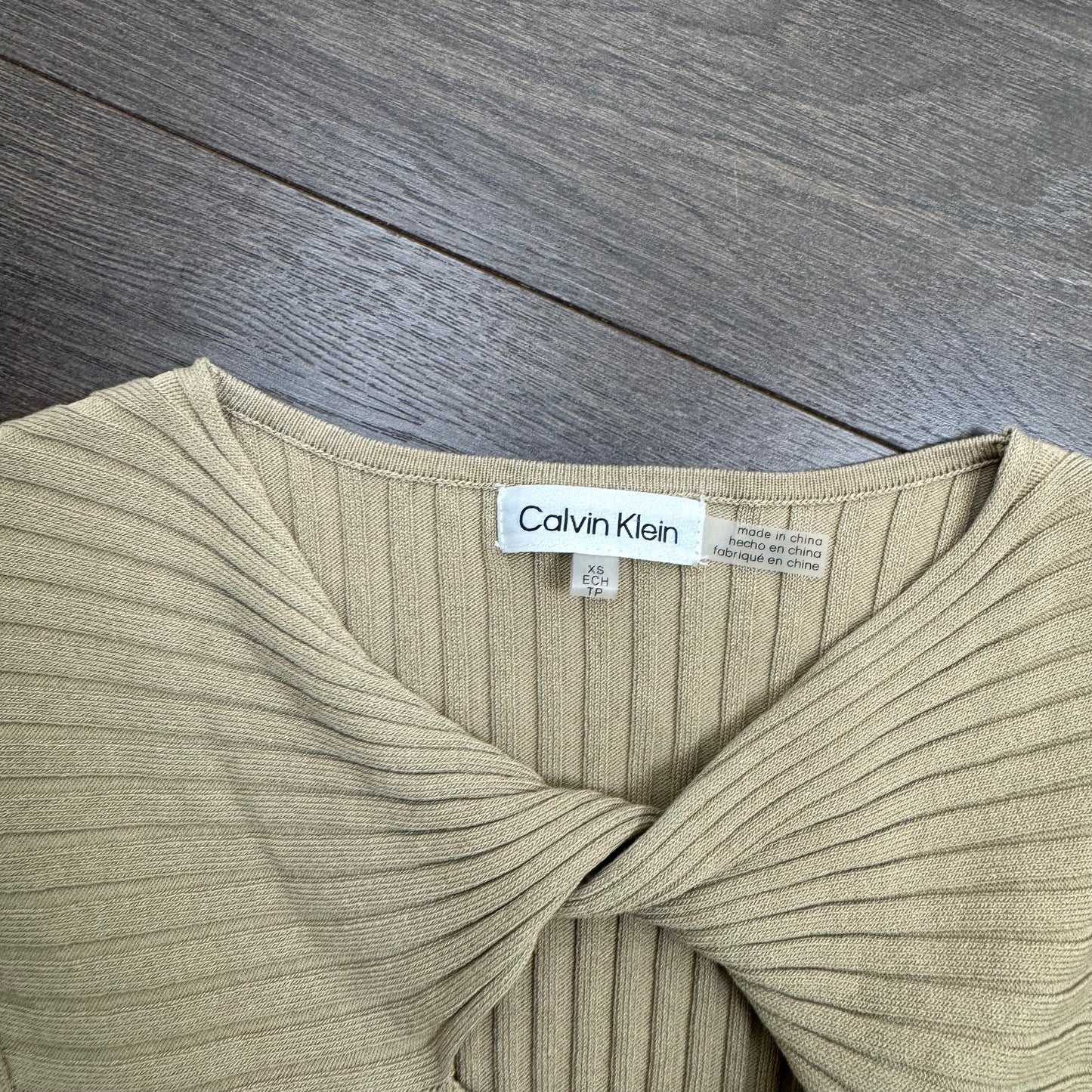 Calvin Klein Cut Out Fitted Sweater