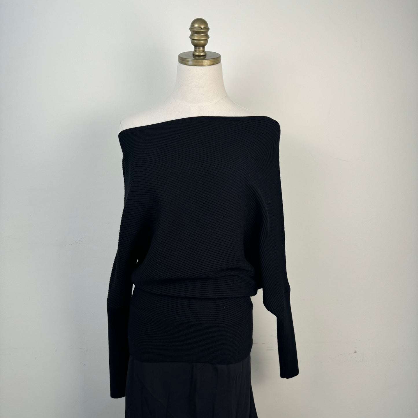 Black Off Shoulder Dolman Top