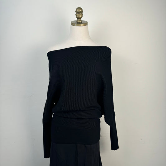 Black Off Shoulder Dolman Top