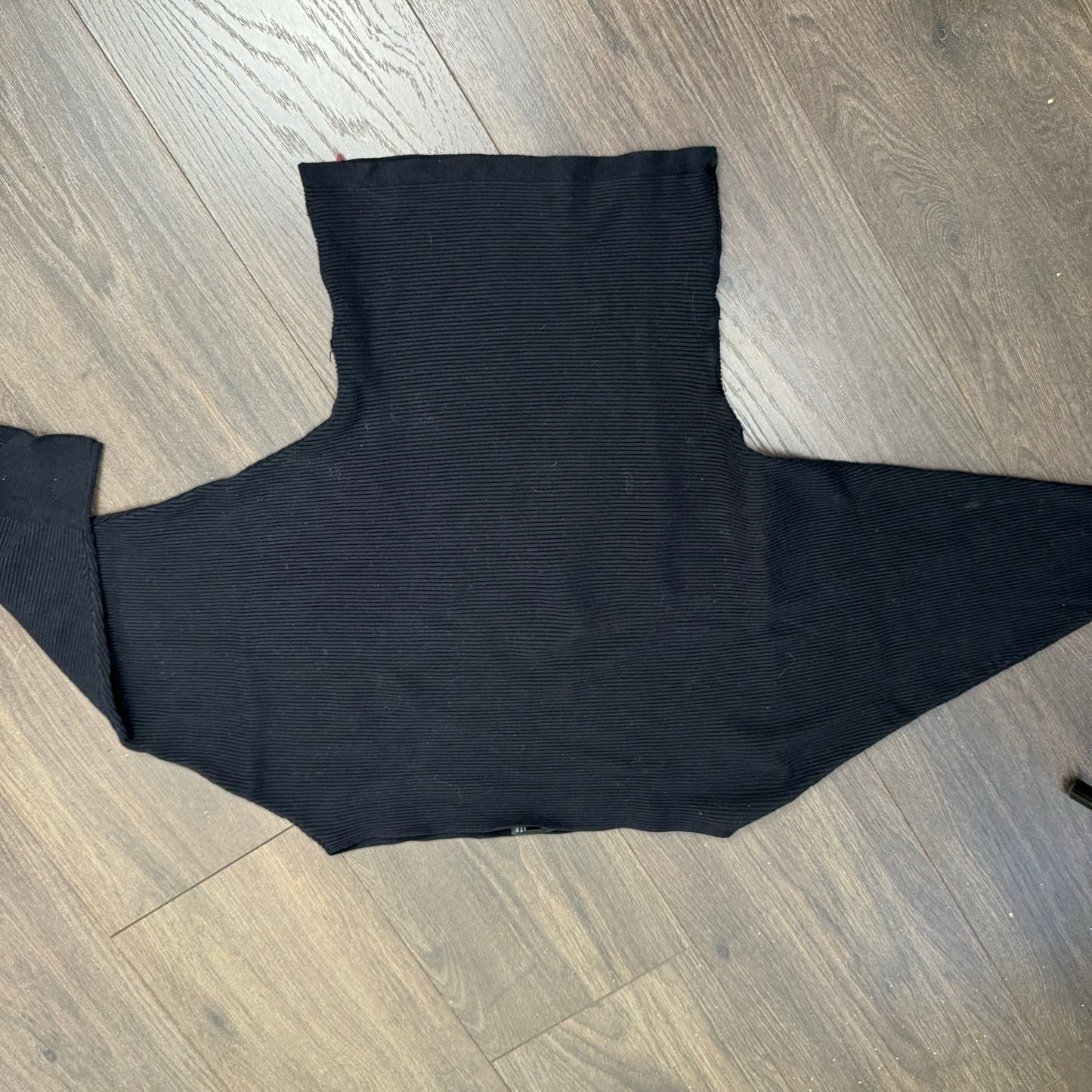 Black Off Shoulder Dolman Sweater
