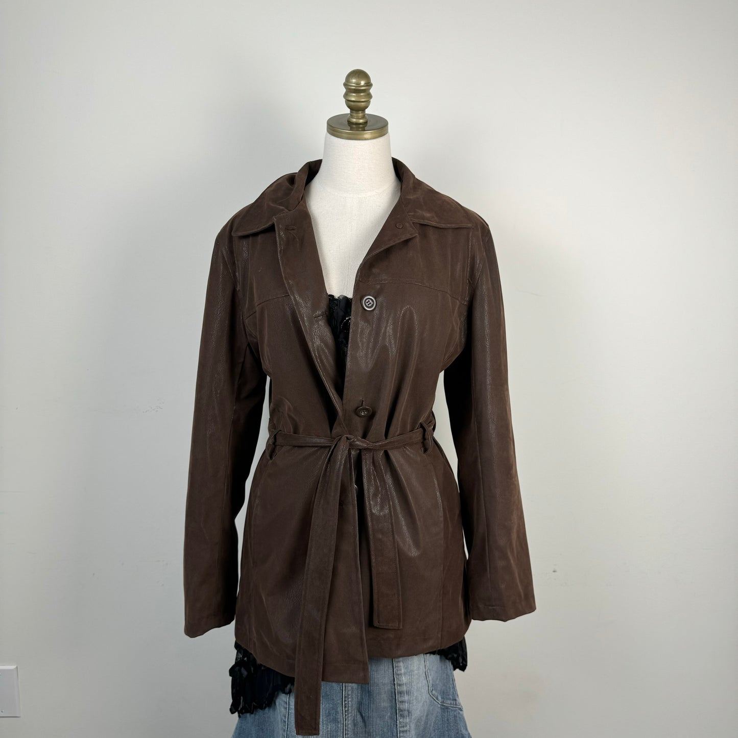 Vintage Faux Suede Brown Jacket