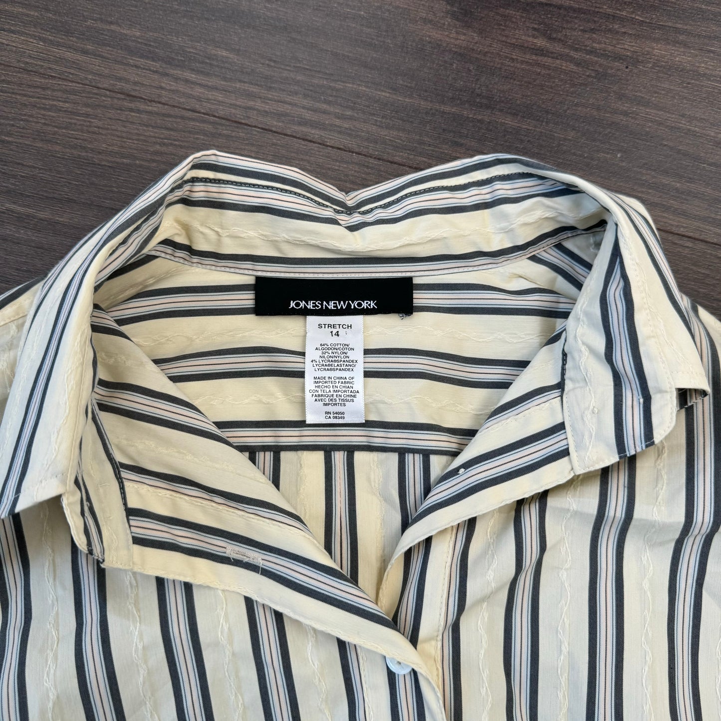 Butter Yellow Striped Button Up Shirt
