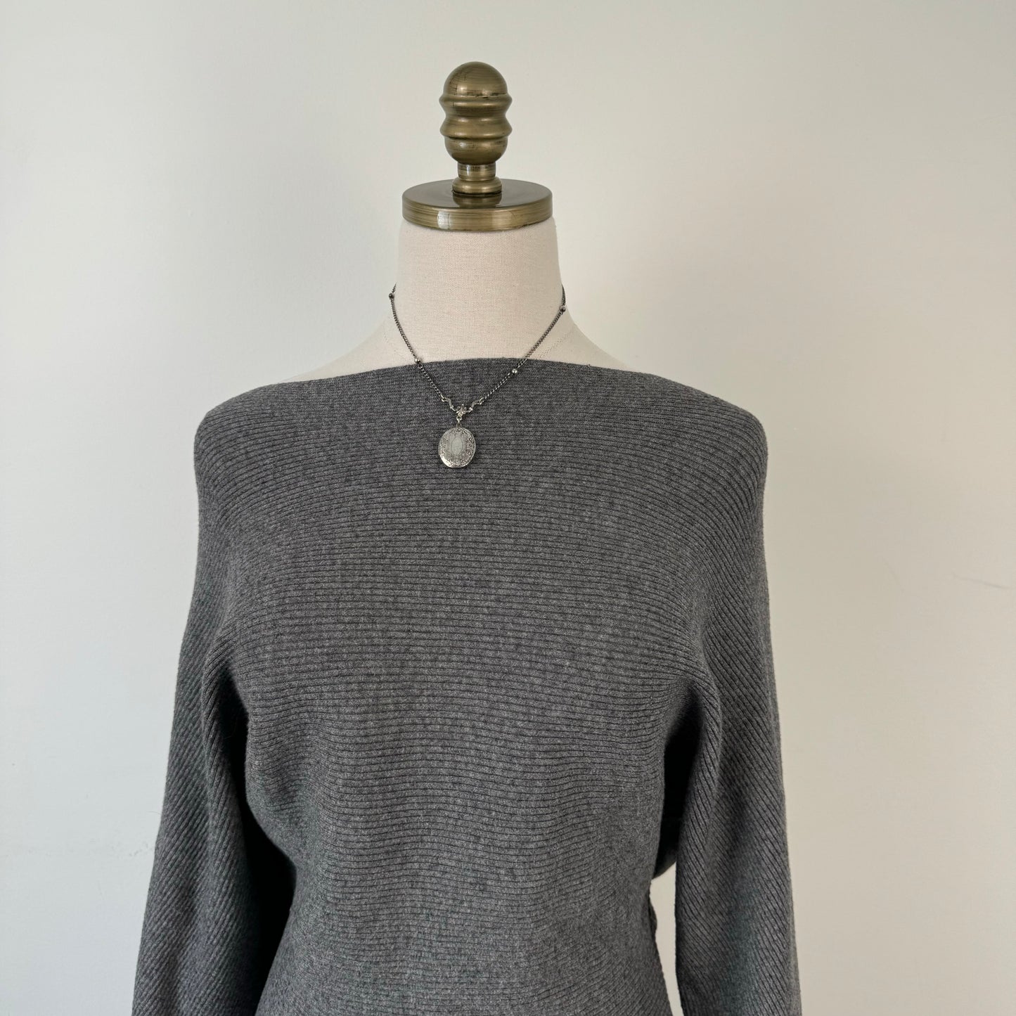 Grey Dolman Sweater