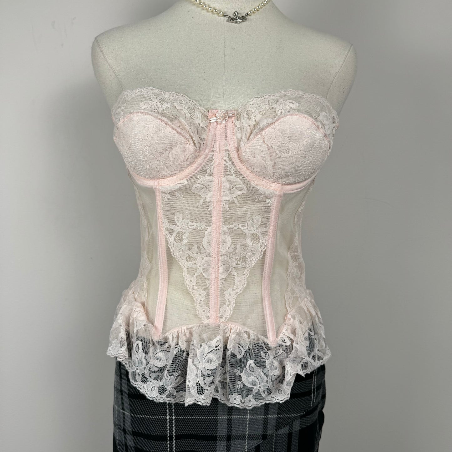 Vintage La Vie En Rose Pink Corset