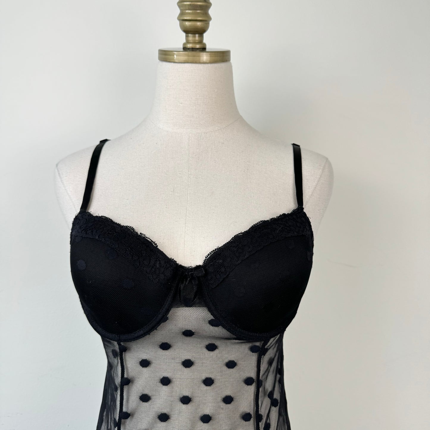 Rampage Black Mesh Babydoll Top