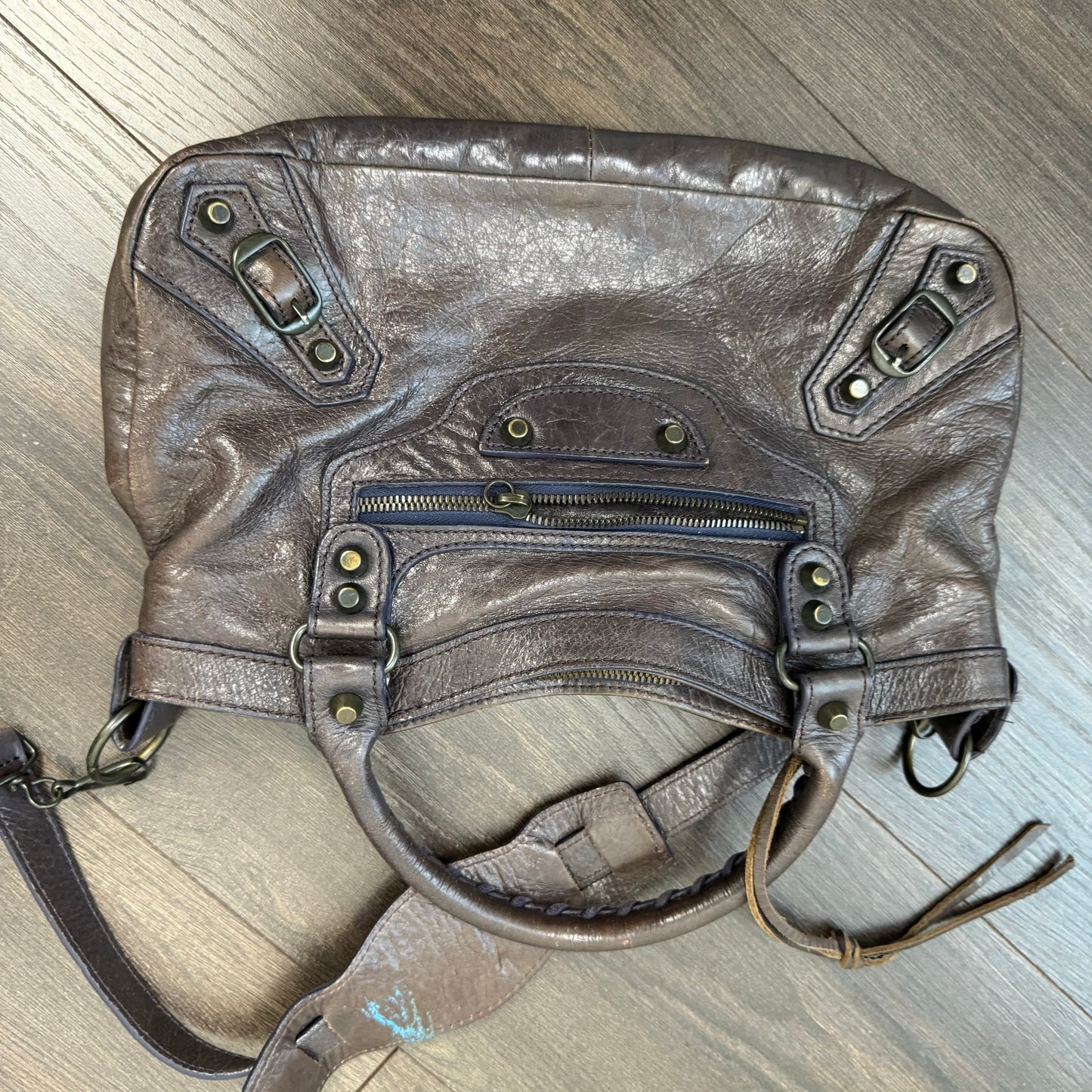 Brown Leather City Bag