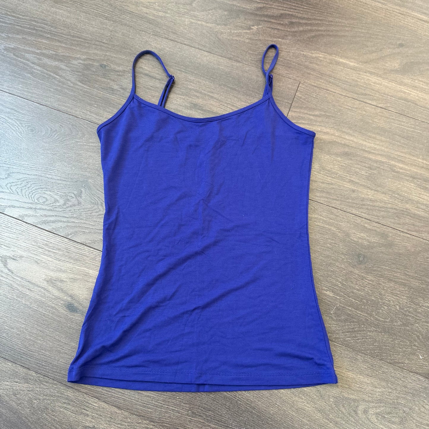 Le Chateau Dark Purple Fitted Slinky Tank Top