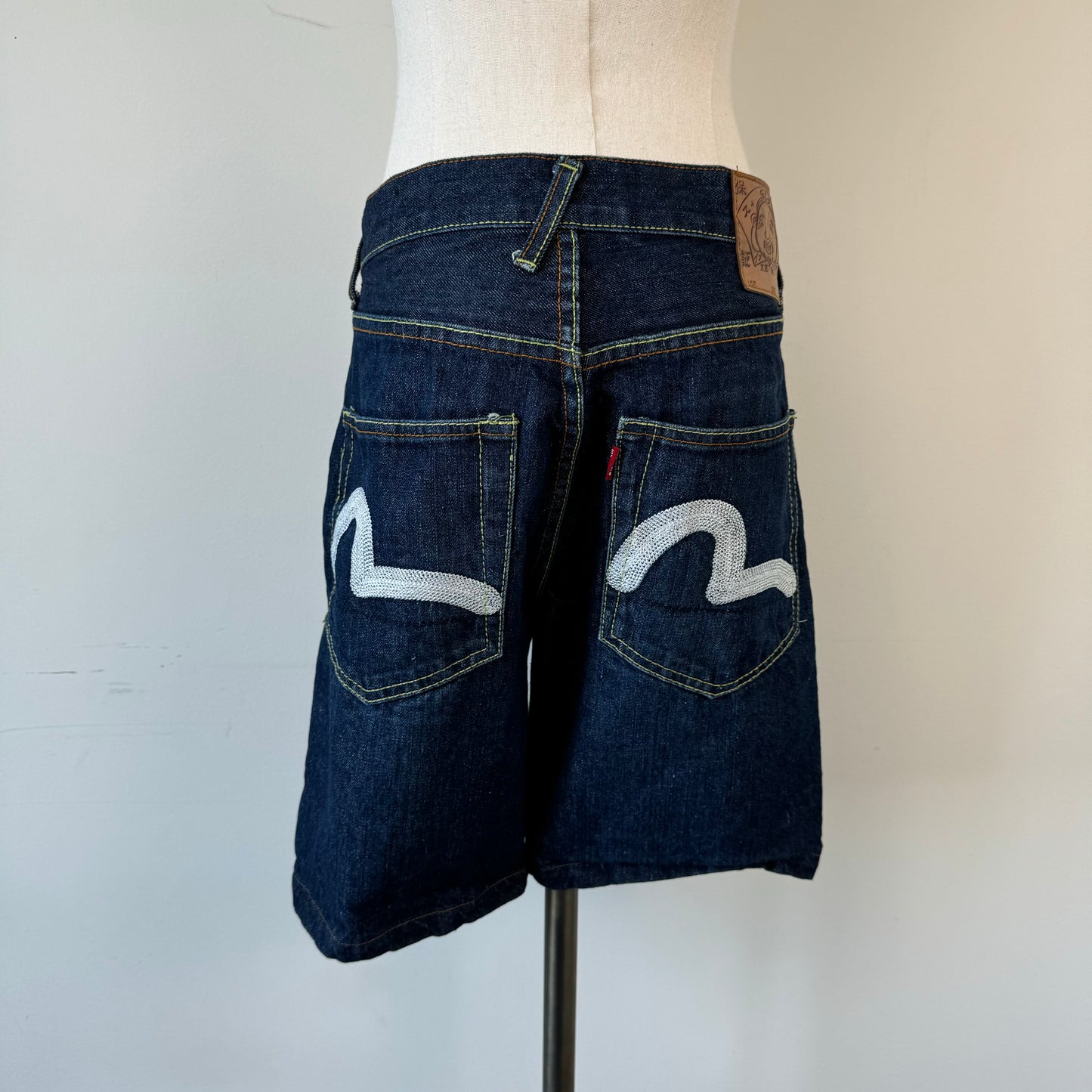 Evisu Dark Wash Denim Jorts
