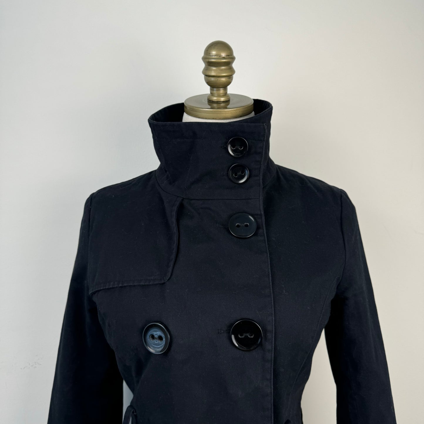 Funnel Neck Trench Coat