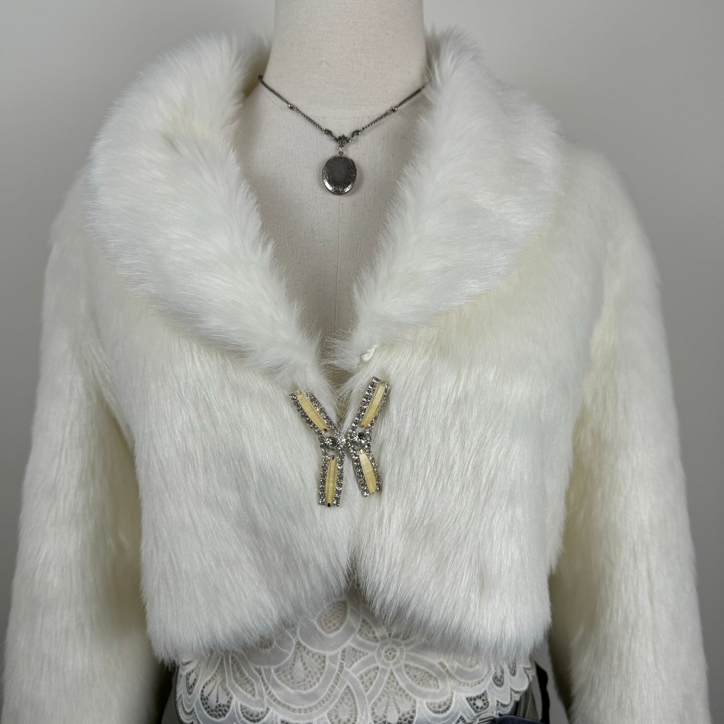 White Fur Shawl