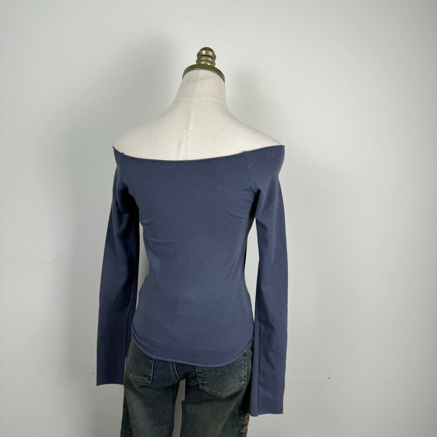 Brandy Melville Off Shoulder Fitted Long Sleeve Top