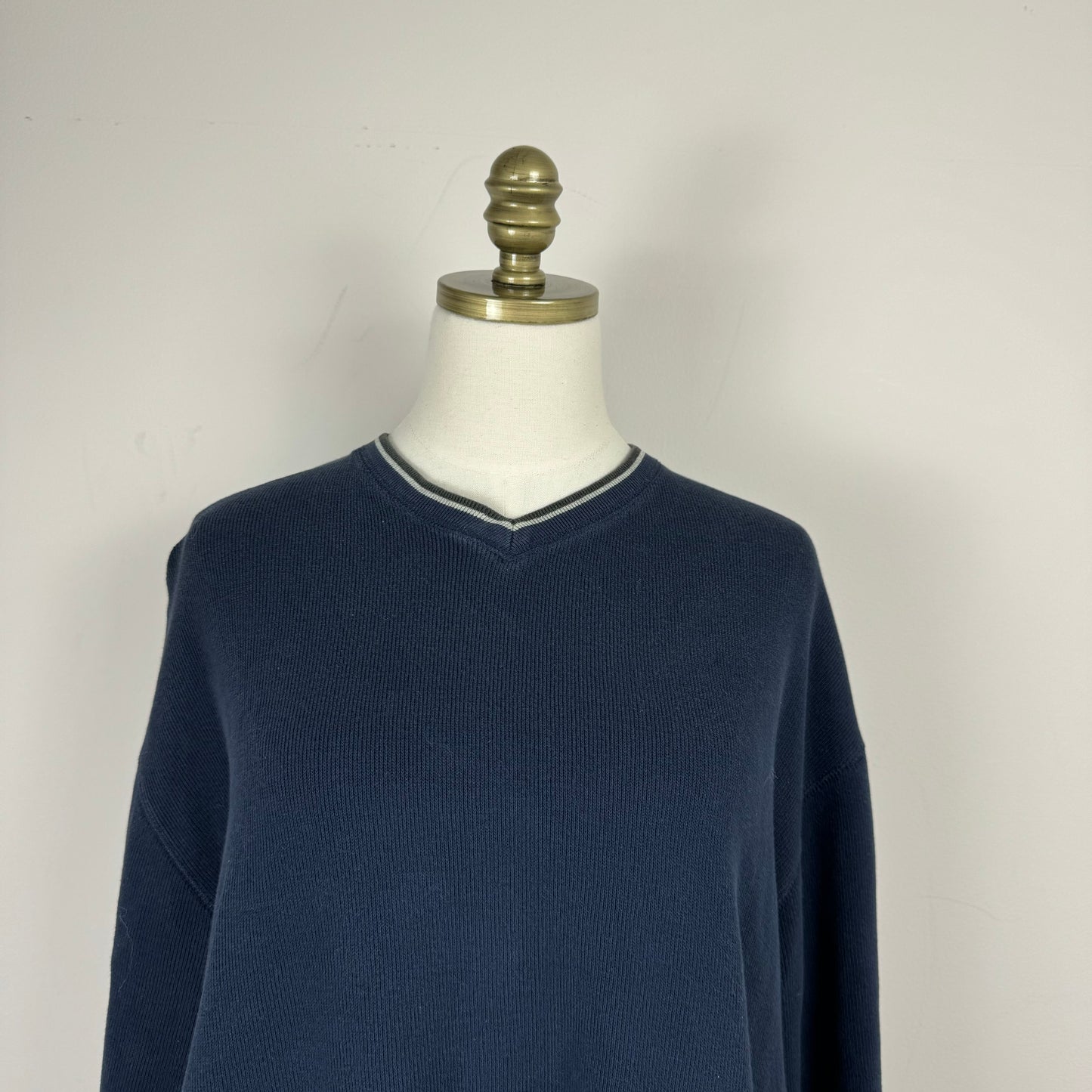 Retro Oversized Navy Sweater