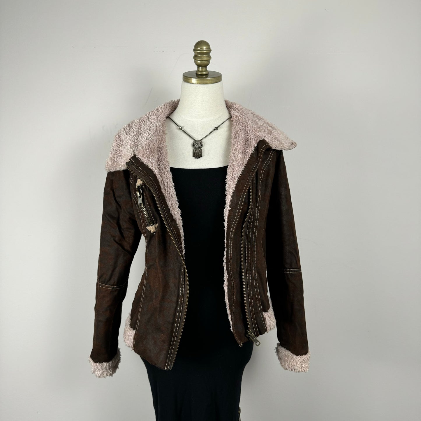 Vintage Shearling Suede Jacket