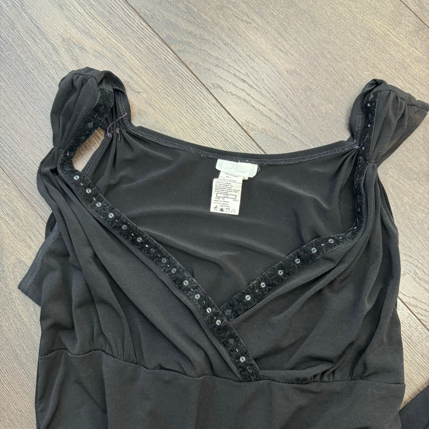 Vintage Black Babydoll Midi Dress