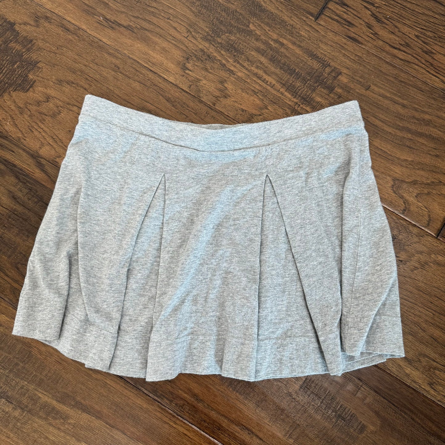 Light Grey Pleated Mini Skirt