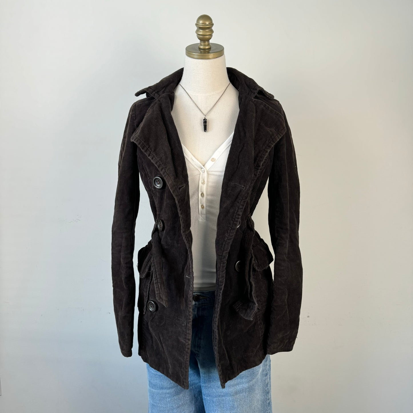 Corduroy Brown Trench Coat