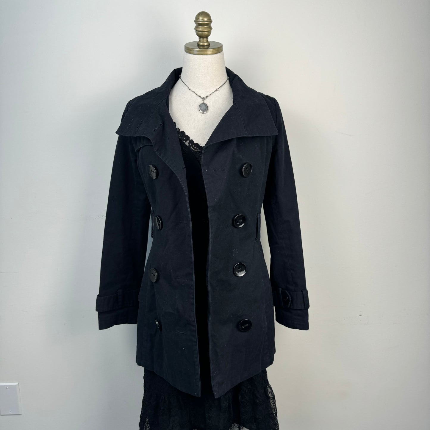 Funnel Neck Trench Coat