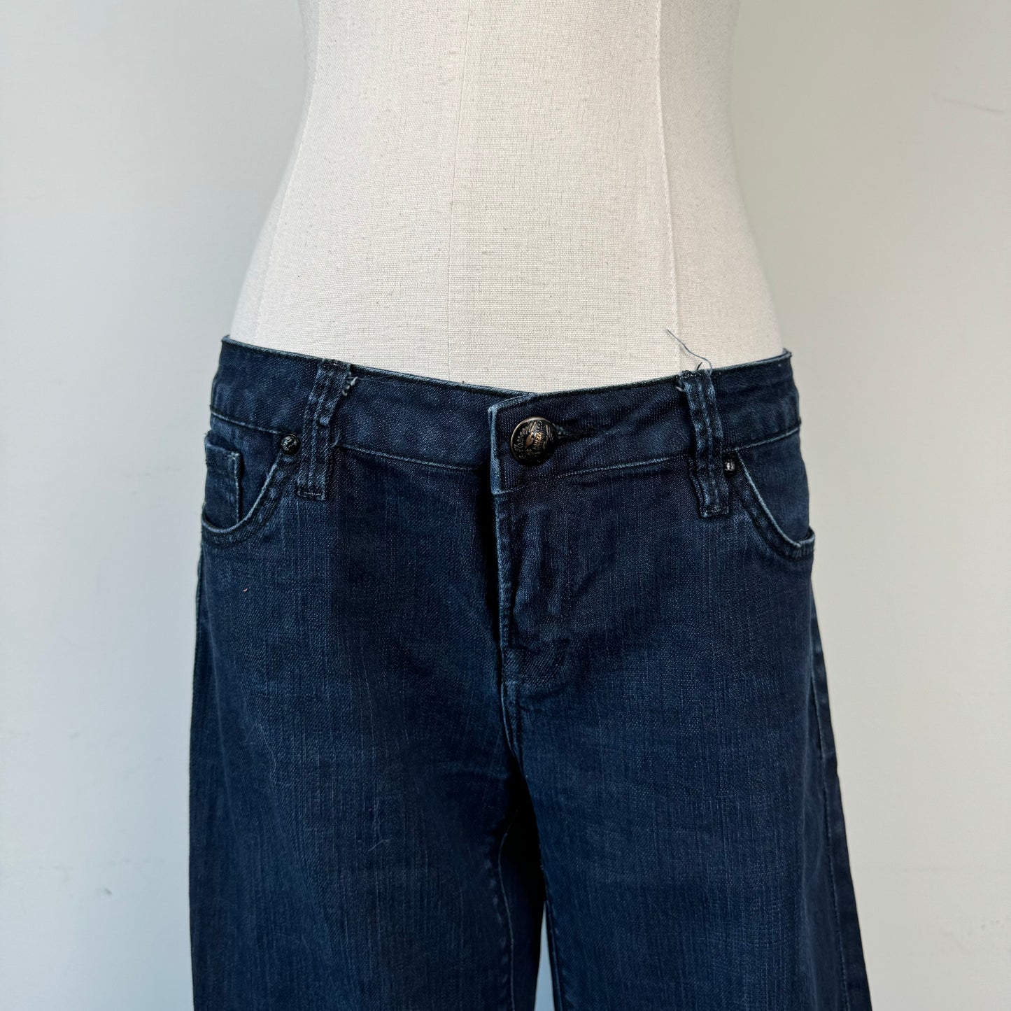 Dark Wash Low Rise Bootcut Jeans