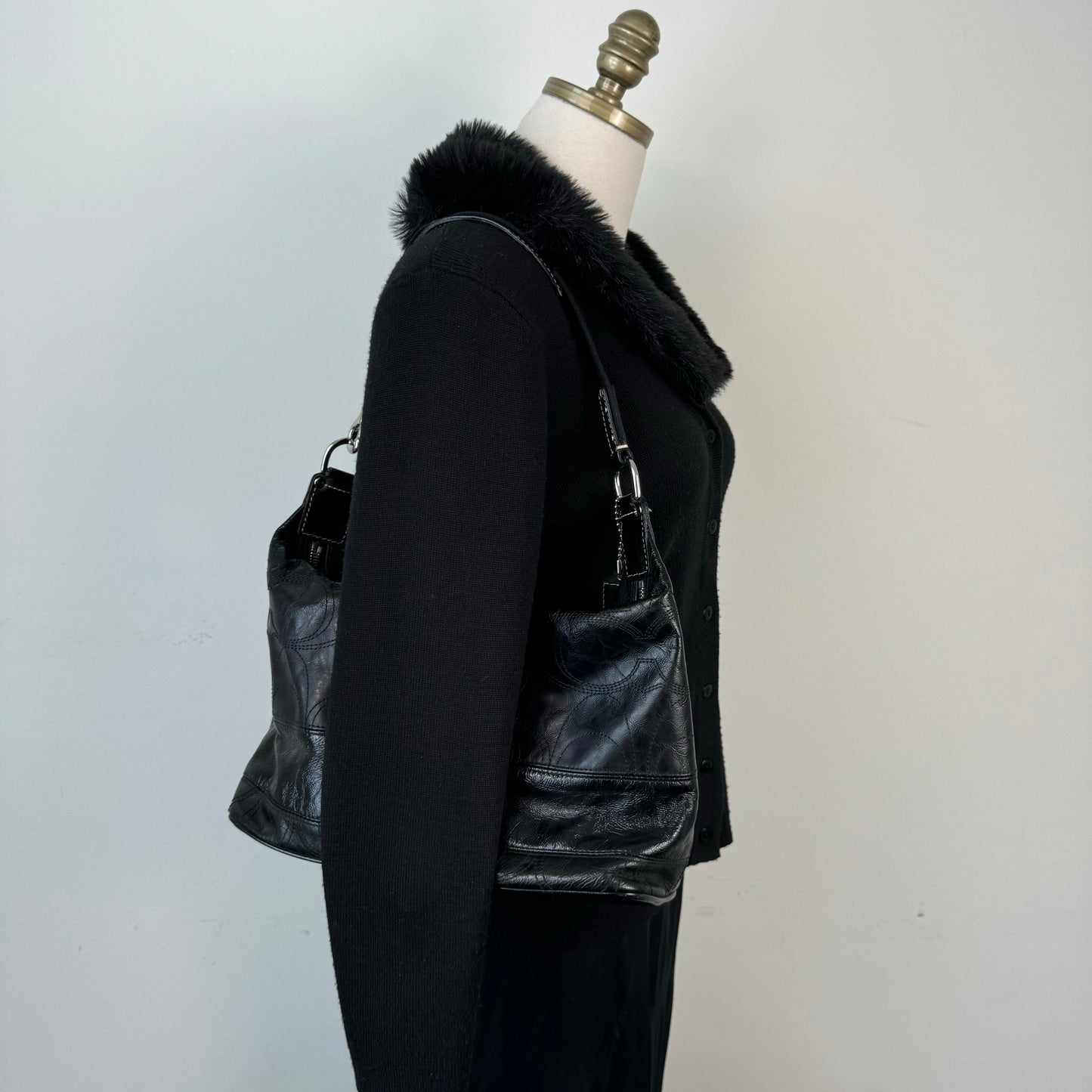 Coach Black Leather Shoulder Bag