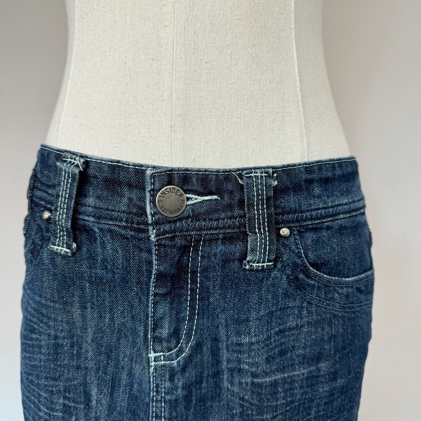 Vintage Denim Midi Skirt