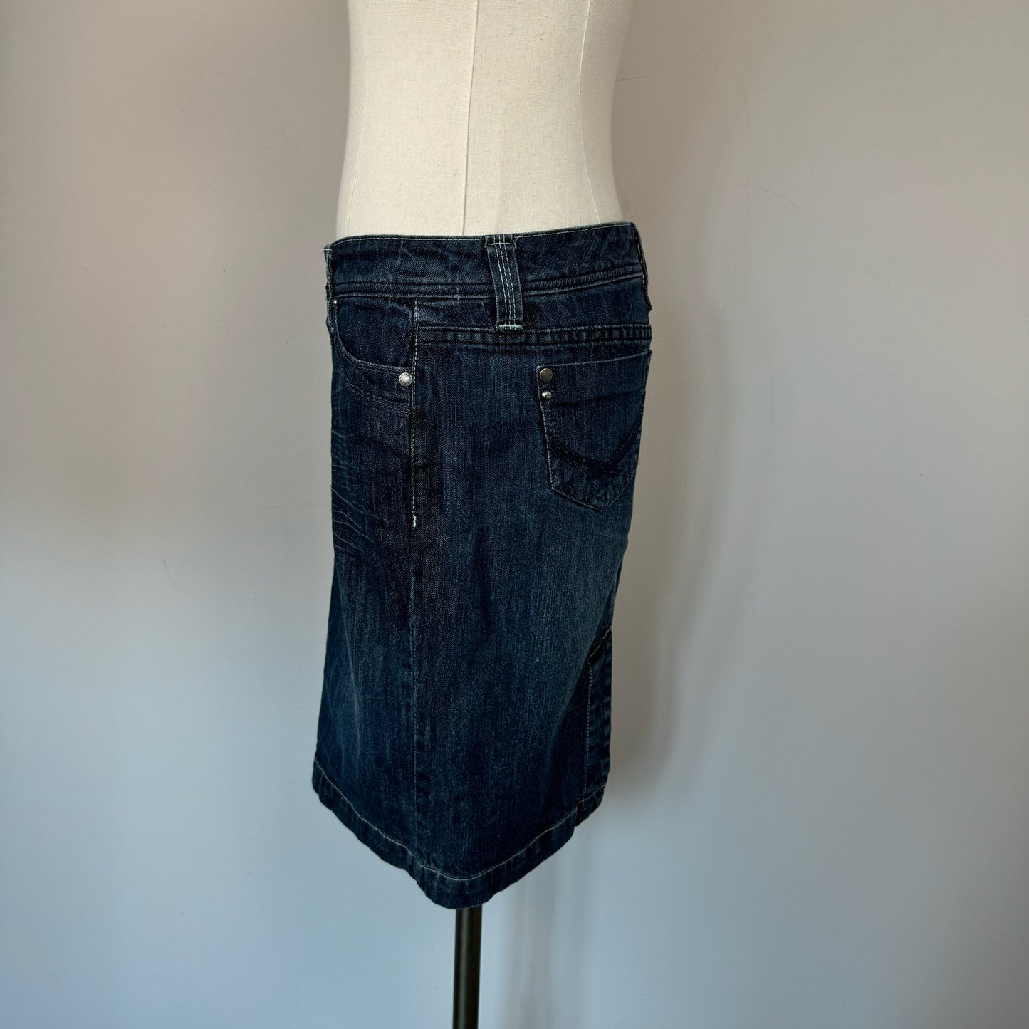 Vintage Denim Midi Skirt