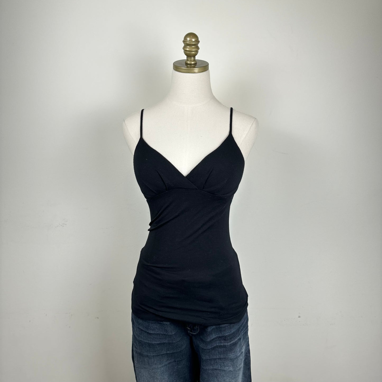 Black Babydoll Fitted Cami Top