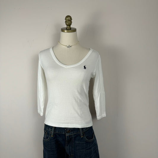 White Polo Ralph Lauren Knit Top