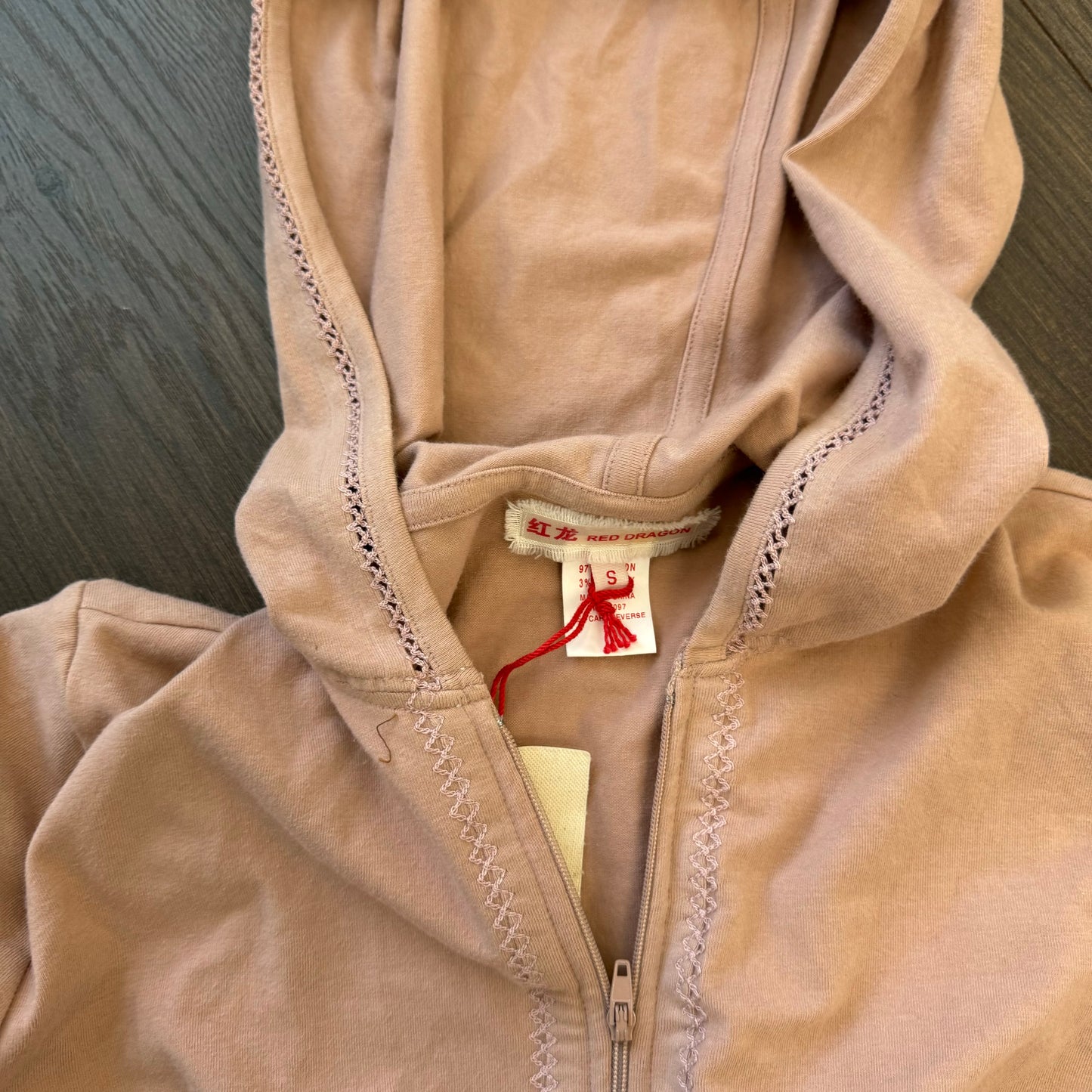 Rosy Pink Fitted Zip Up Sweater