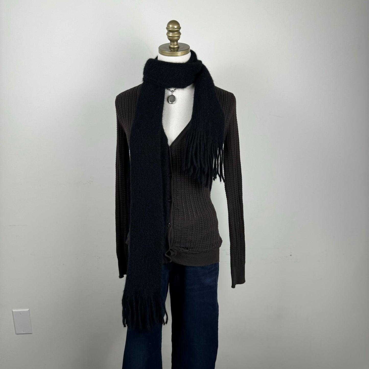 Black Knit Scarf