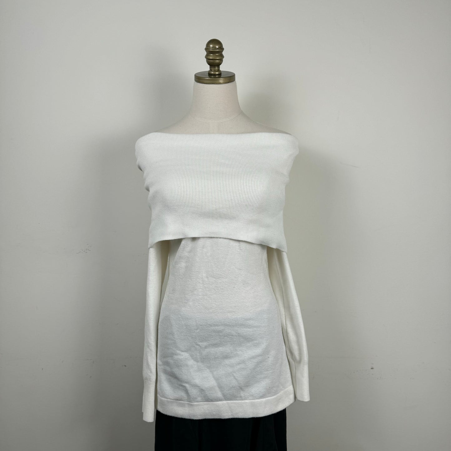 Off Shoulder Knit Sweater / Mini Dress