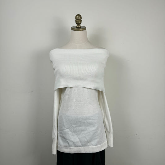 Off Shoulder Knit Sweater / Mini Dress