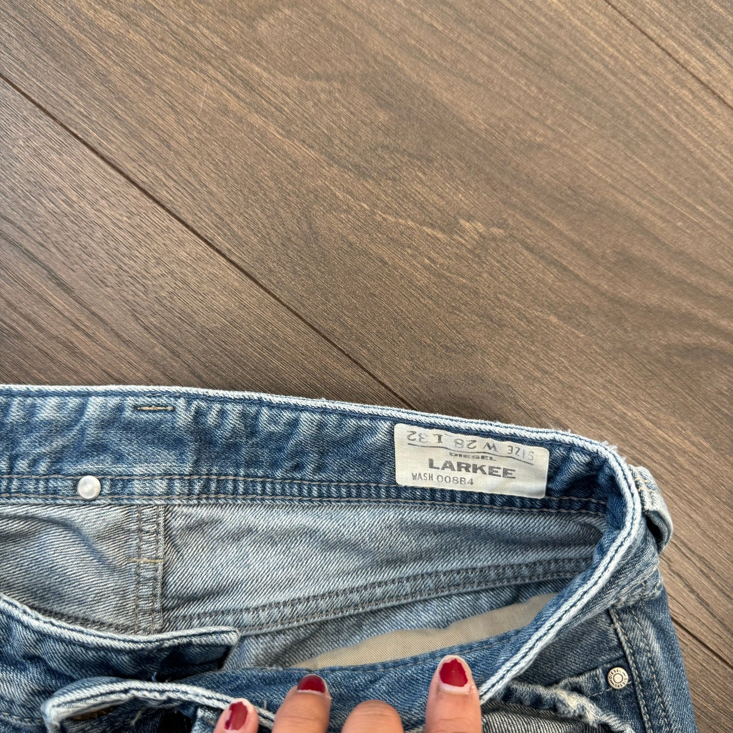 Diesel Distressed Slim-Straight Cut Jeans