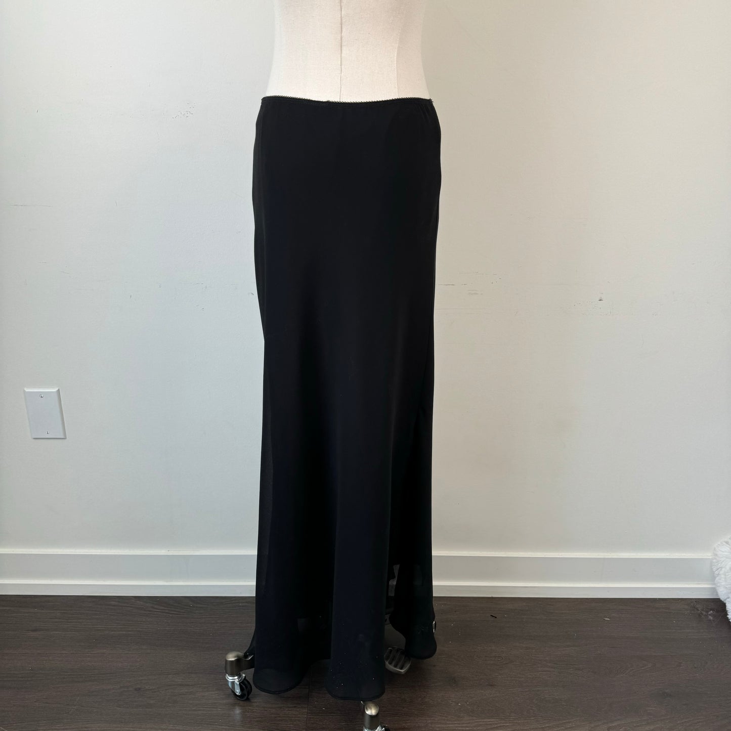 Vintage Mesh Overlay Maxi Skirt