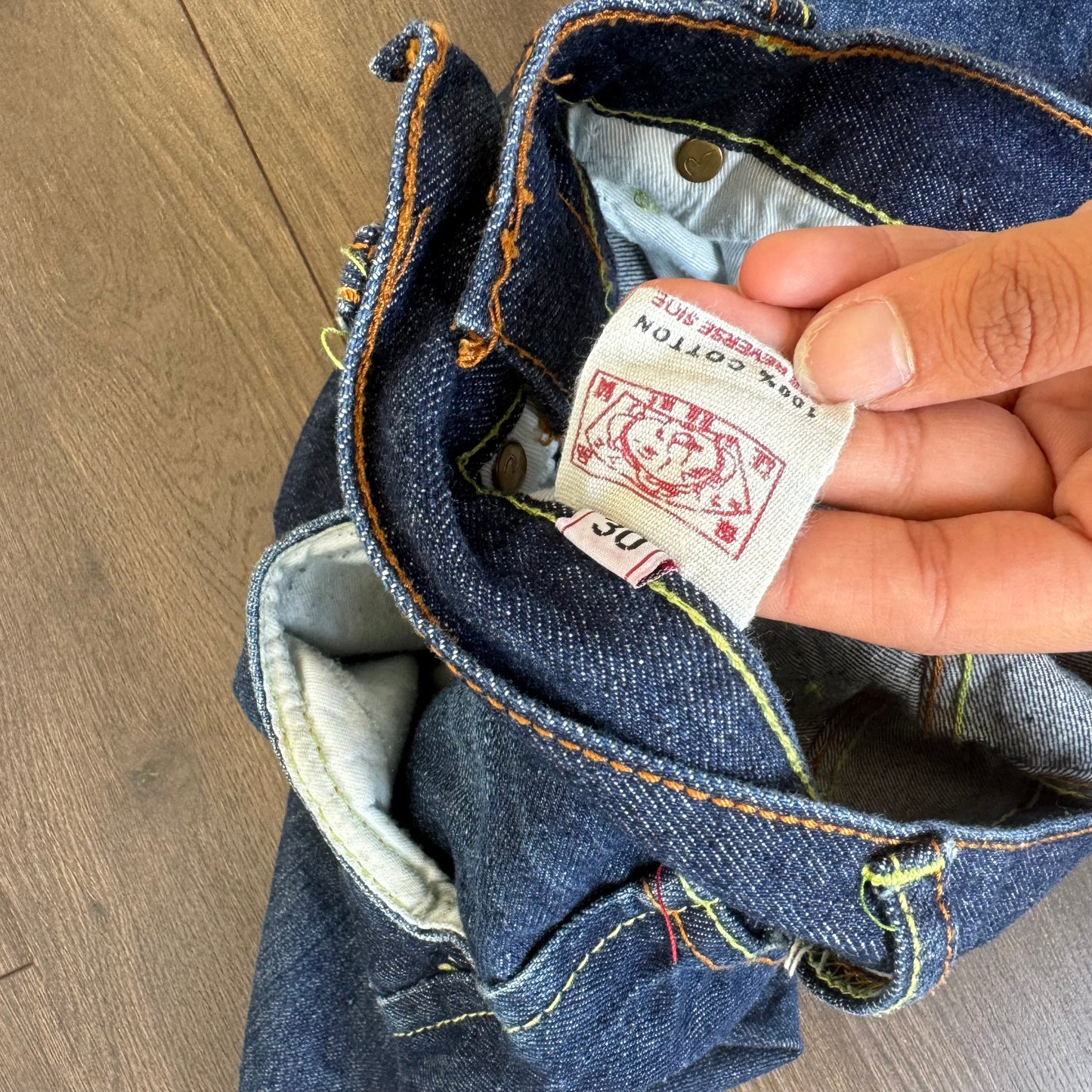 Evisu Dark Wash Denim Jorts
