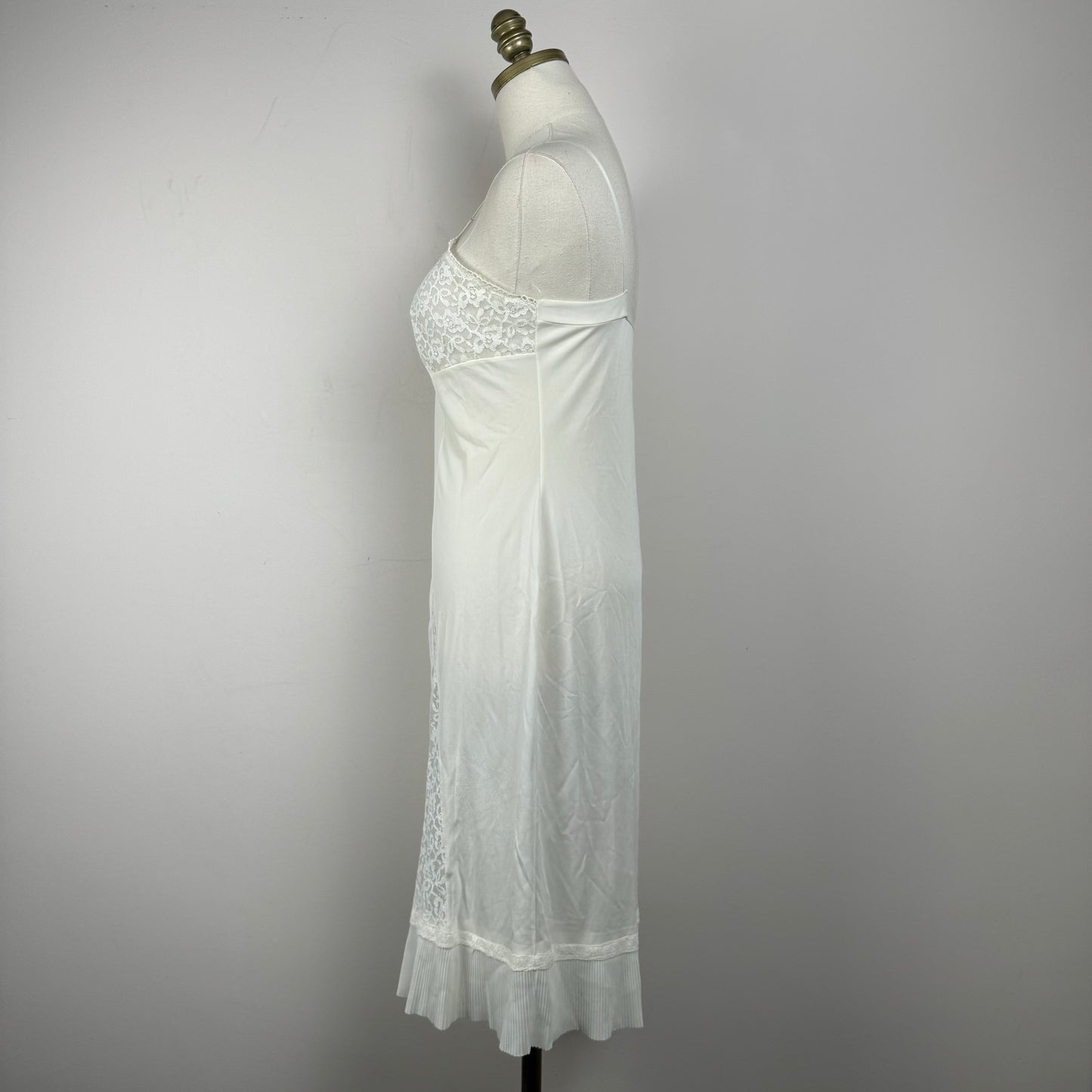 Vintage Romantic Cream Lace Slip Dress