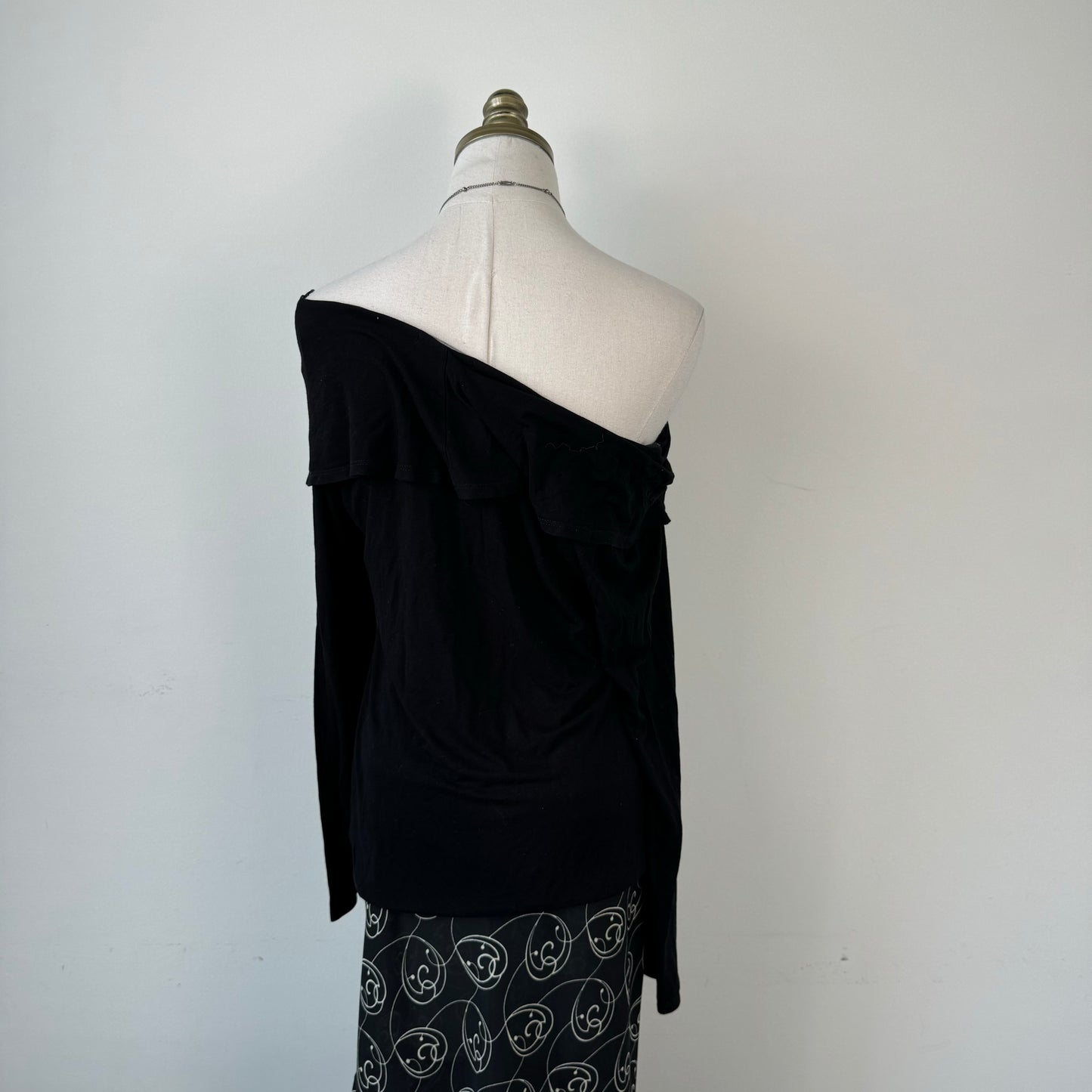 Off The Shoulder Slinky Long Sleeve Top