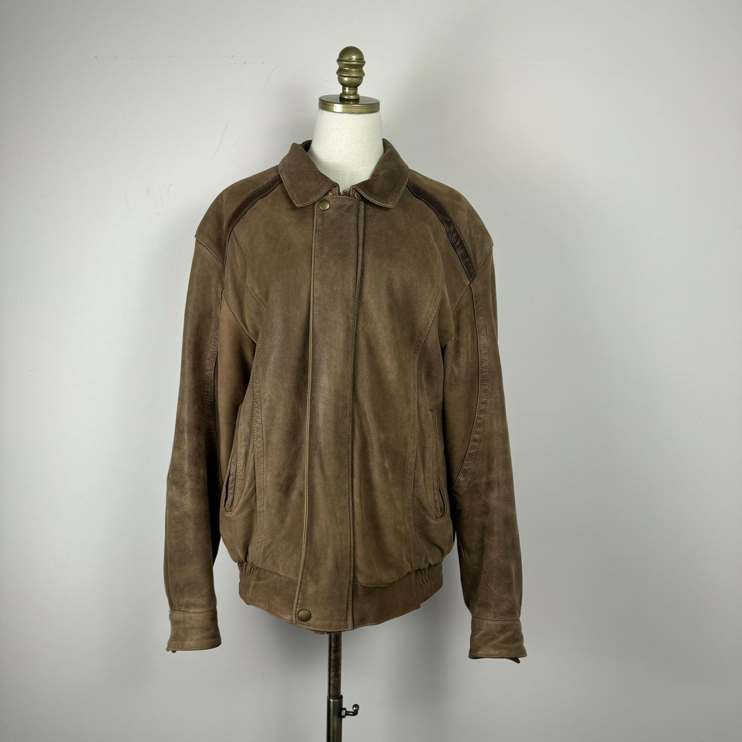 Vintage Brown Suede Leather Jacket