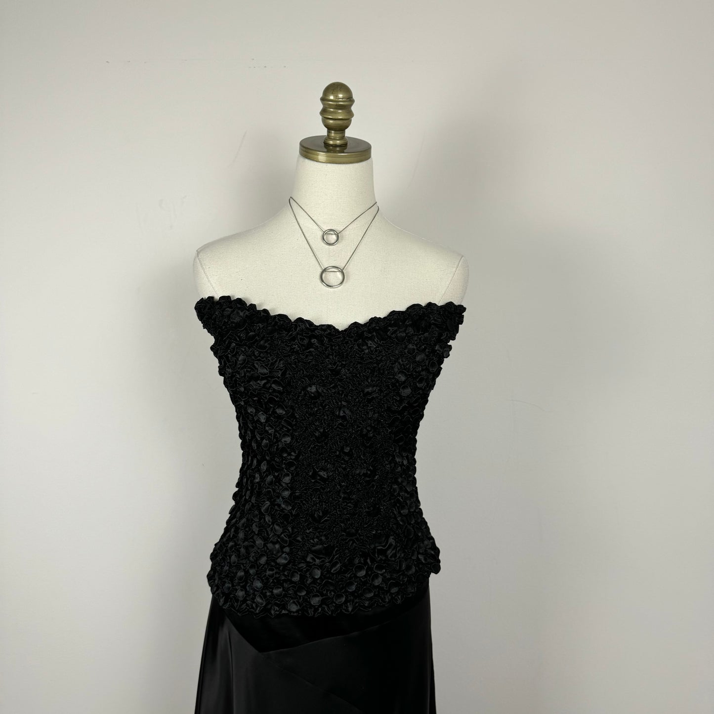 Vintage Black Textured Top