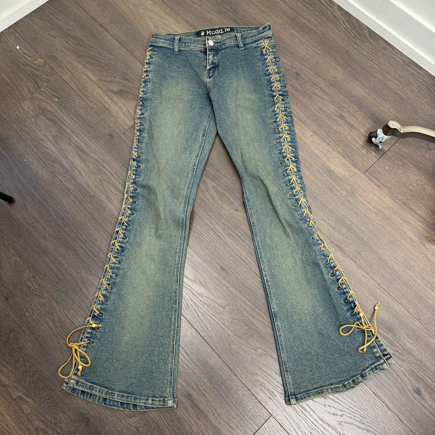 Mudd Jeans Low Rise Lace Up Bootcut Jeans