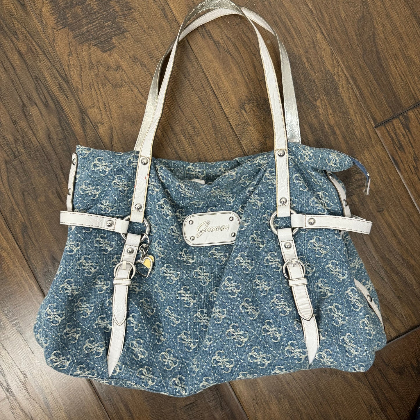 Vintage Guess Denim Large Shoulder Bag