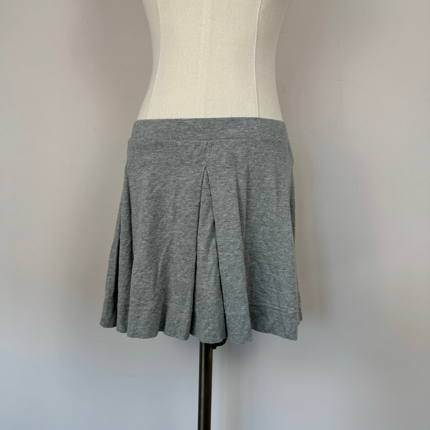 Light Grey Pleated Mini Skirt