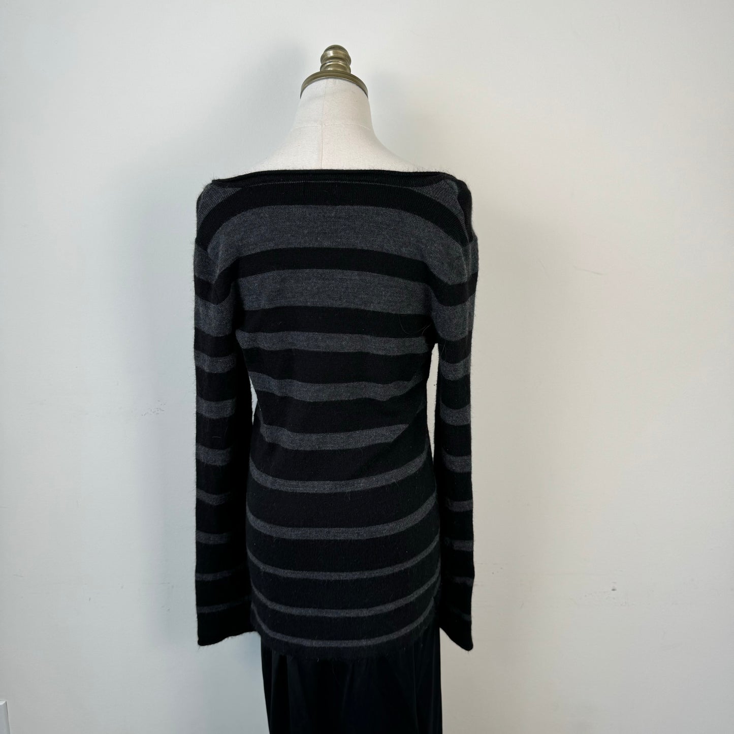Soft Knit Striped Scoop Neck Sweater