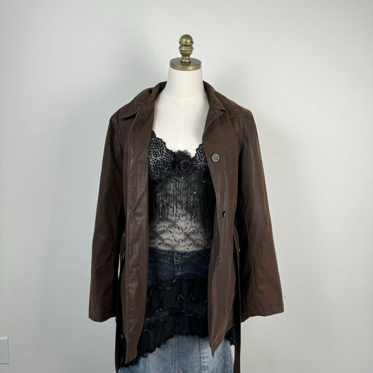 Vintage Faux Suede Brown Jacket